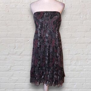 whimsy boho strapless dress